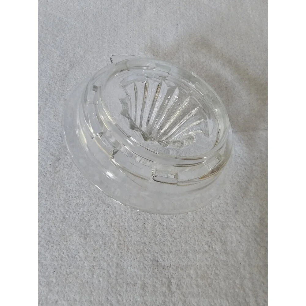 Vintage Clear Glass Lemon Orange Lime Citrus Juicer Squeezer Reamer Kitchenware*